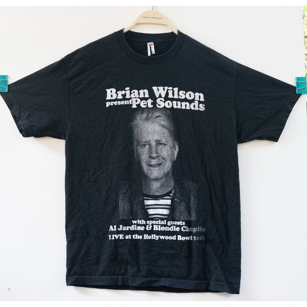 rare: Brian Wilson 2016 Photo Pet Sounds‎ 50th Anniversary T-Shirt Black Size L